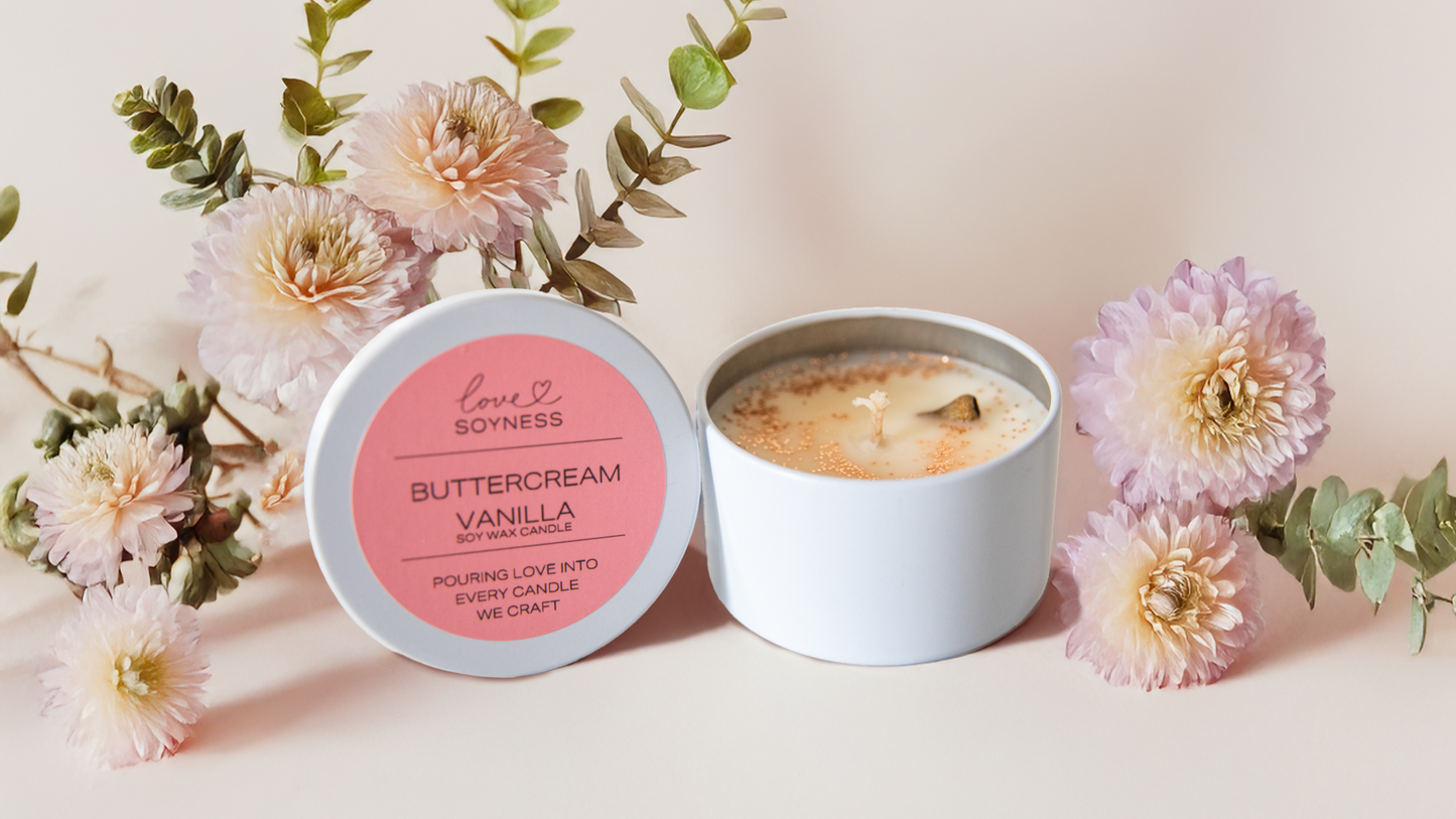 Buttercream Vanilla Tin Candle