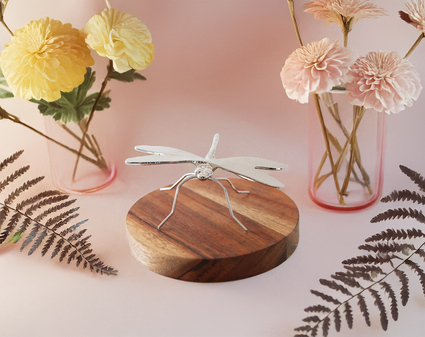 Dragonfly with Acacia wooden stand