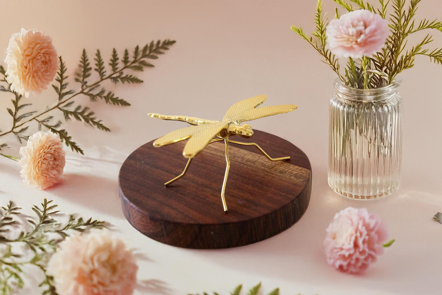 Dragonfly with Acacia wooden stand