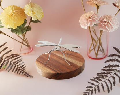 Dragonfly with Acacia wooden stand